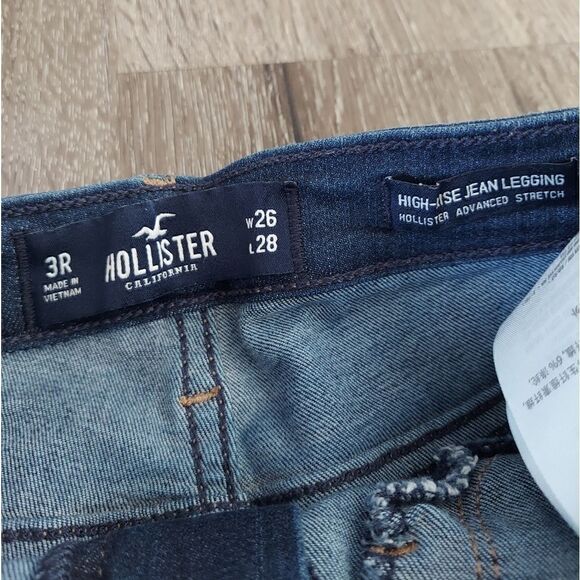Hollister High-Rise Jean Legging Distressed Size 3 - Picture 4 of 8